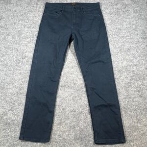 Jachs Chino Pants Mens 34x32 Navy Blue Stretch Straight Leg Mid Rise Cotton Golf